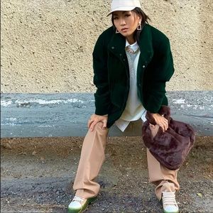 Zara Velvet Down Puffer jacket.